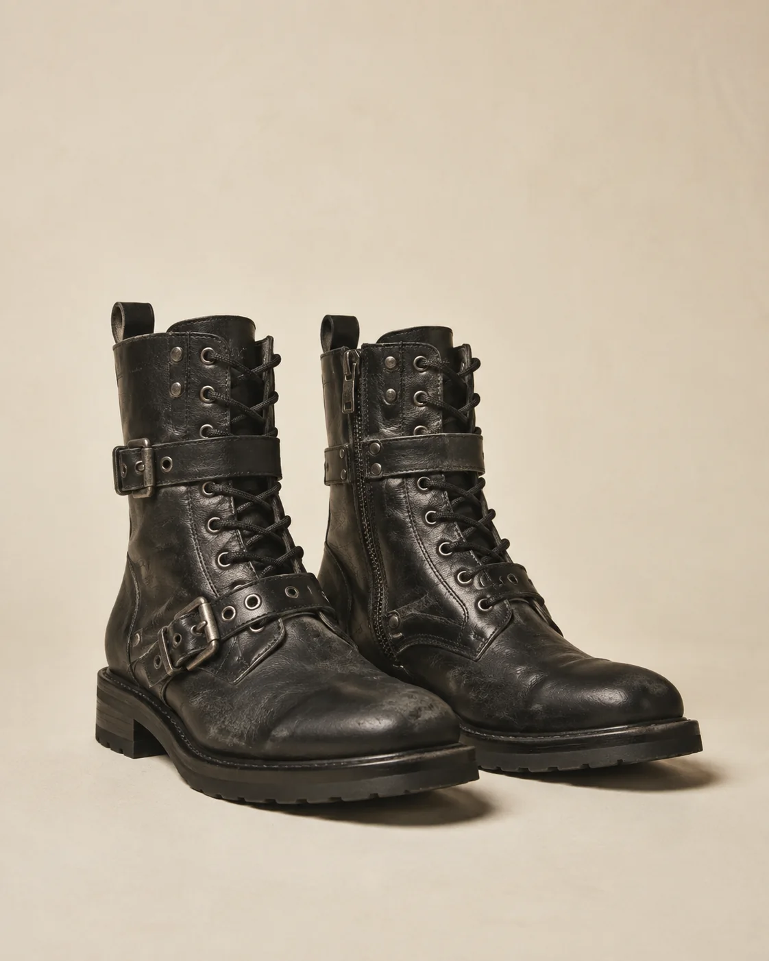 Leather boots